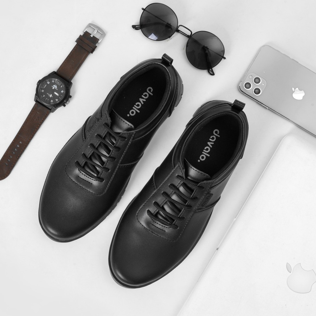 Sepatu Pantofel Pria Formal Casual Kerja Kantor d098 | Pantofel Hitam Pria-3
