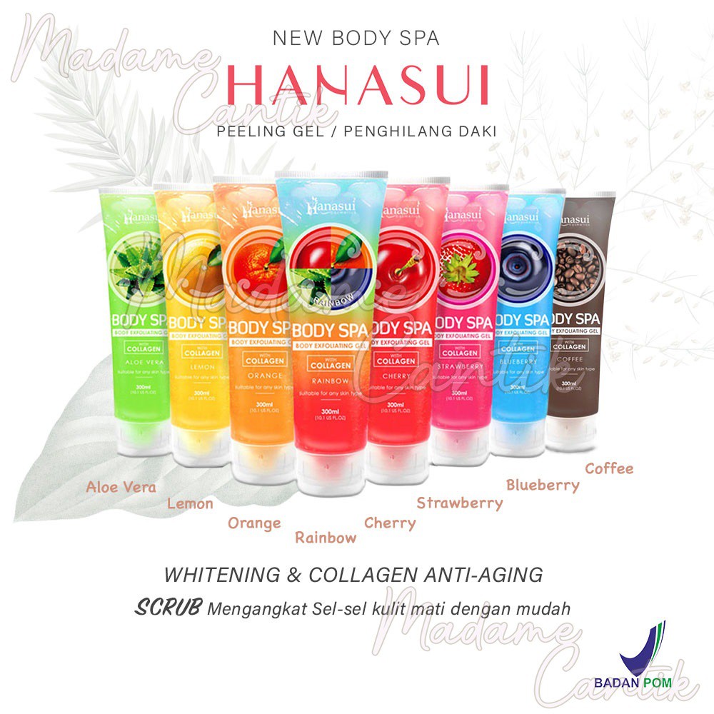 ✿ MADAME ✿ HANASUI BODY SPA / PEELING GEL PENGHILANG DAKI BPOM