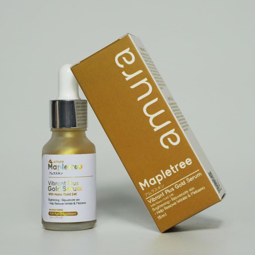 ⭐ BISA COD ⭐ AMURA Expert Serum Brightening Gold - Flek Hitam, Melasma, Kusam, Beruntusan (100%