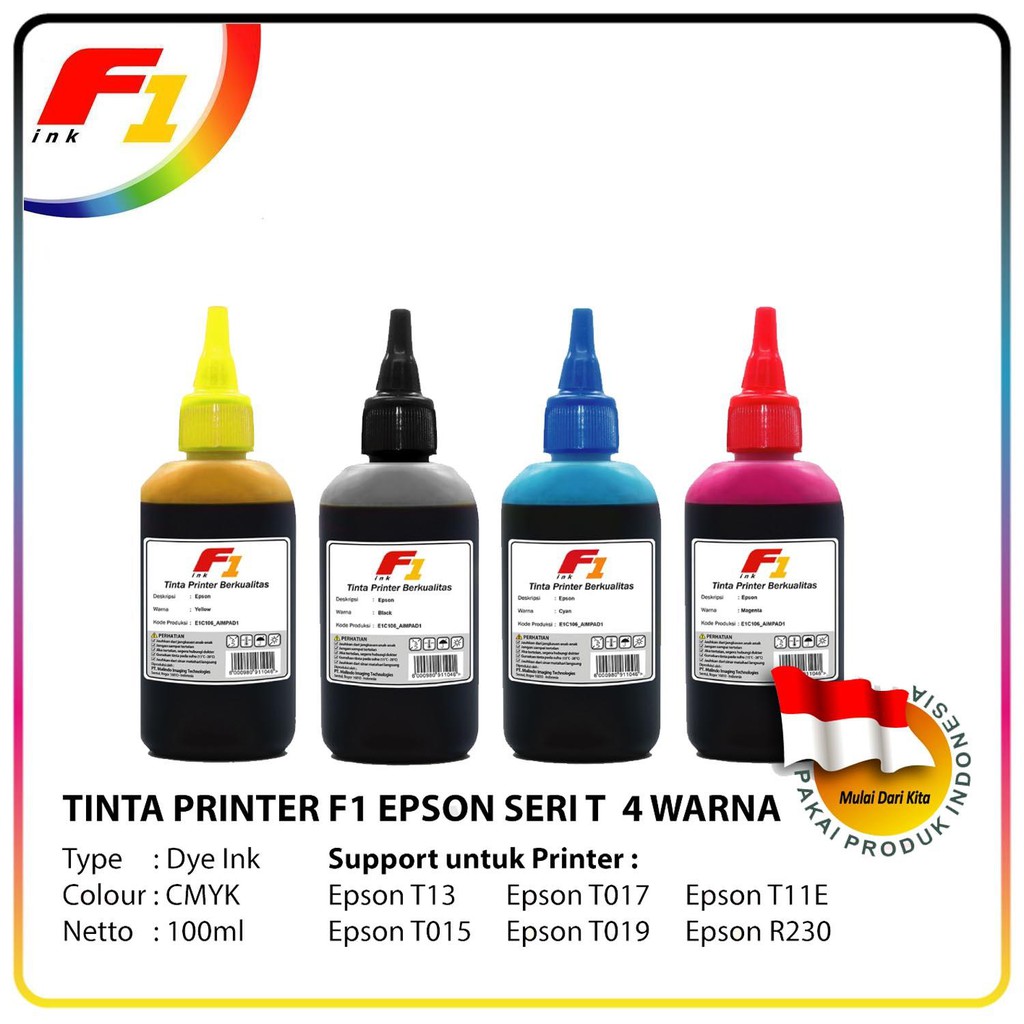 Jual Tinta Sublim Epson Ml Set Cmyk Indonesia Shopee Indonesia