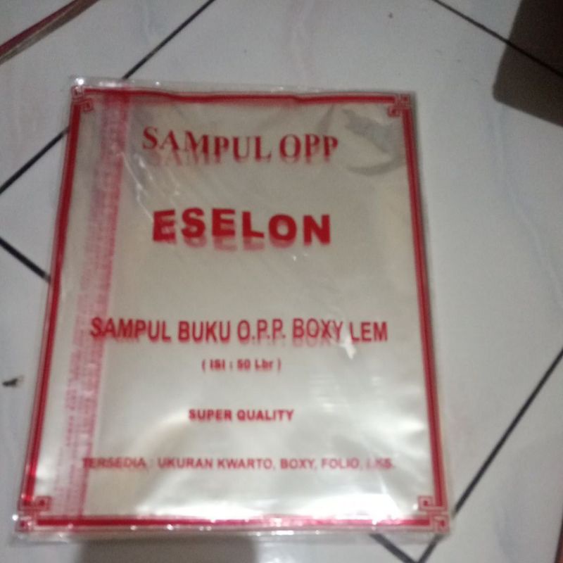 

1pack 50 lembar Sampul buku plastik + lem boxy