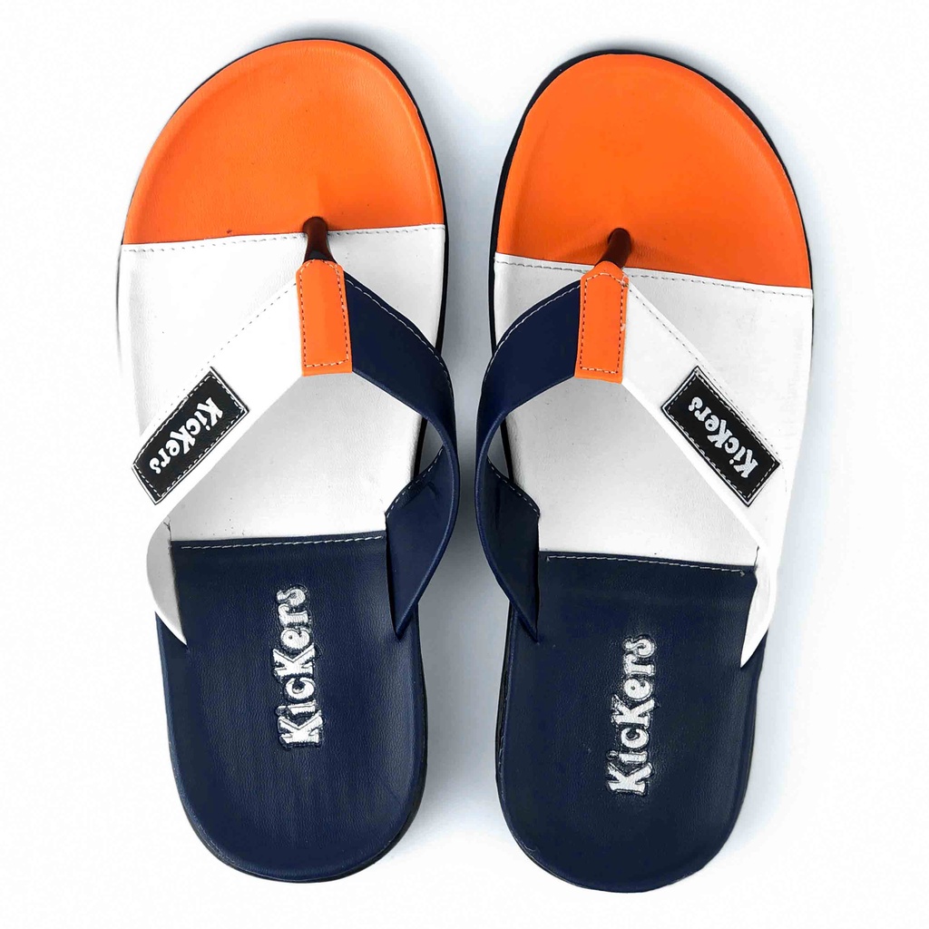 Sandal Jepit Pria Casual Distro Murah Keren Sendal Terbaru Virale JPT 07 ORANGE