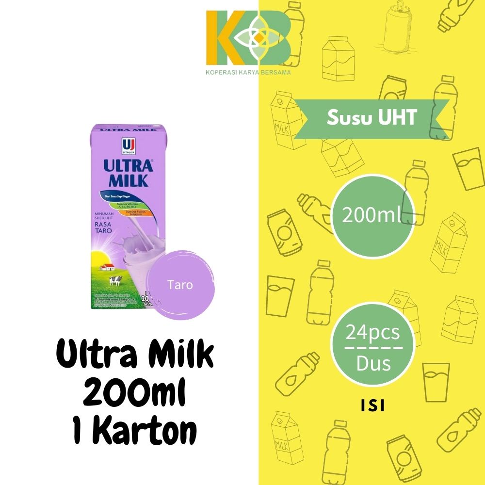 

Susu Ultra Milk Taro 200ml Isi 24 Pcs