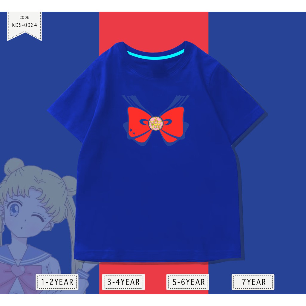 Baju Anak-Anak 1-10thn  / Kaos Distro DTF Anak Perempuan / Unisex / Motif Sailorr moon