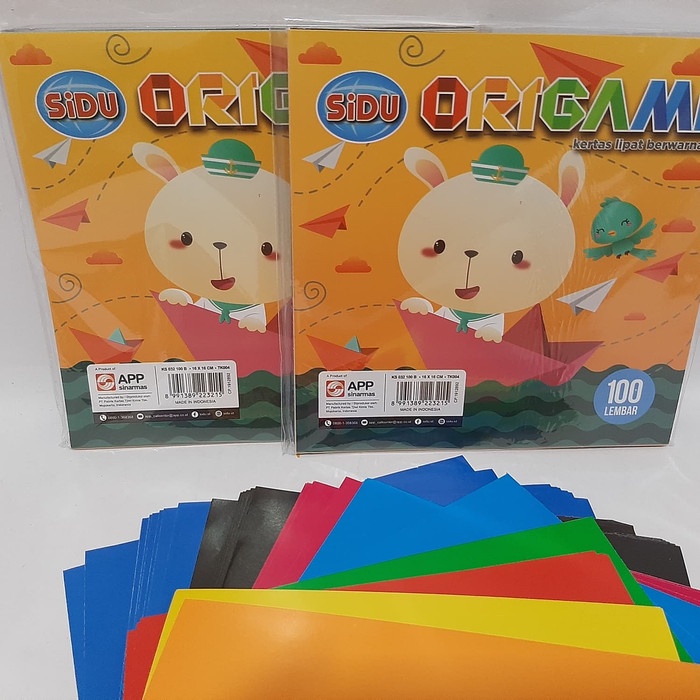 

Senikertas- Kertas Origami Sidu 16X16Cm Isi 100 Sheets / Kertas Lipat Warna Warni -Kertas-Seni.