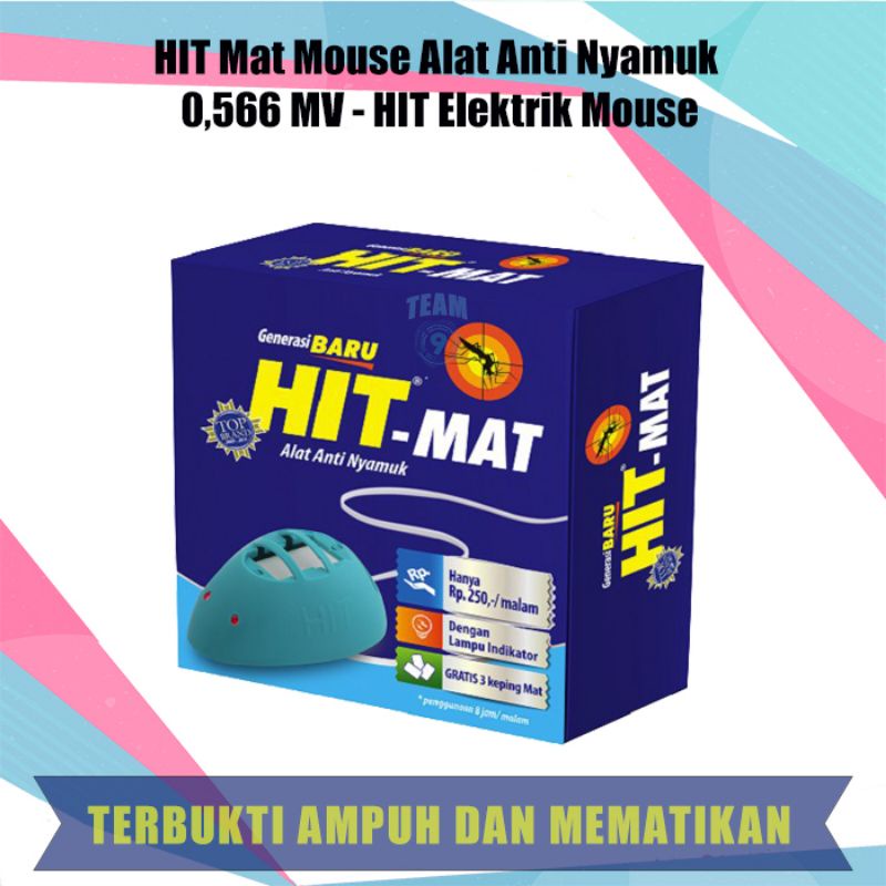 HIT Mat Alat anti nyamuk elektrik + HIT Mat Refill isi 48+6's