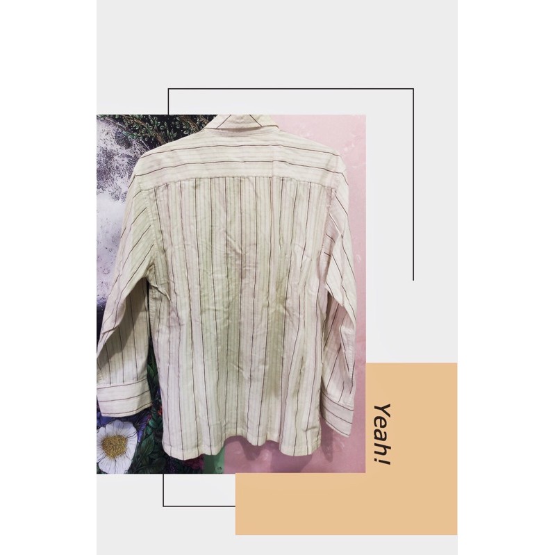 Preloved Kemeja Putih Strip Number 61