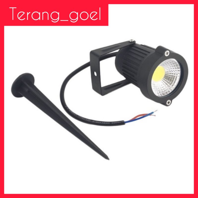 LampuTaman Tancap Led COB / Lampu Sorot Led Tancap dan Tempel