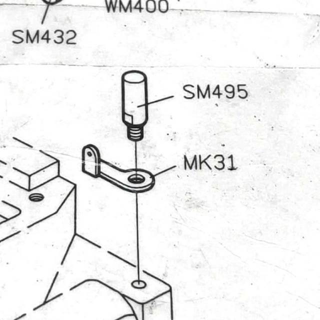 Jalur Benang Bawah - Thread Guide MK31 Kamkut Asli Siruba