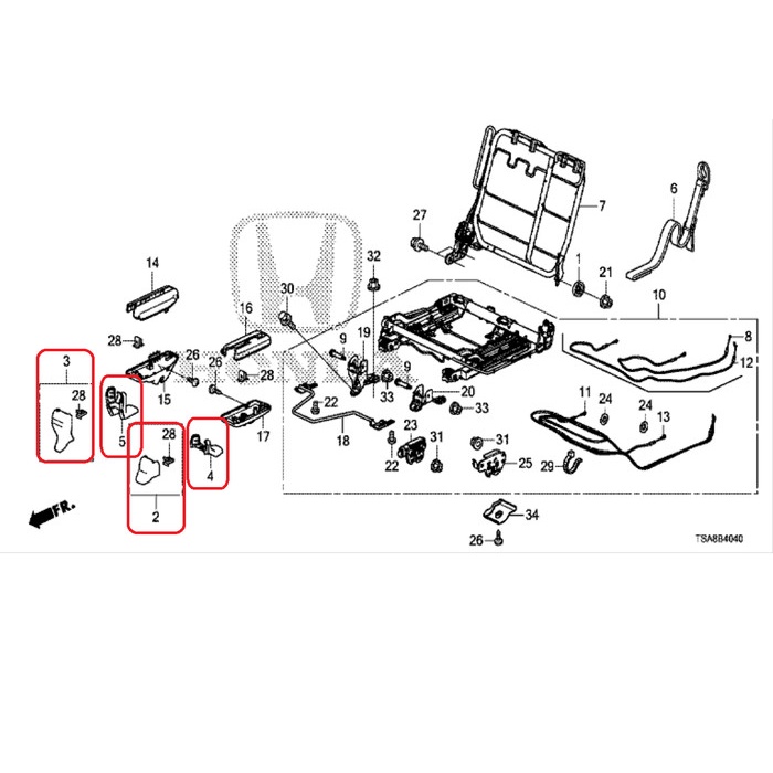 Cover Baut Kaki Jok Tengah Sisi Kanan BRV dan Mobilio Original