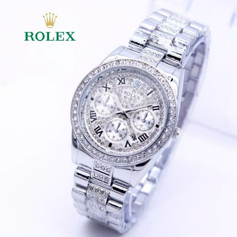 Jam Tangan Rolex Oyester Datejus Ring Diamond Super Mewah - Jam Tangan Wanita Rolex - Rolex Diamond
