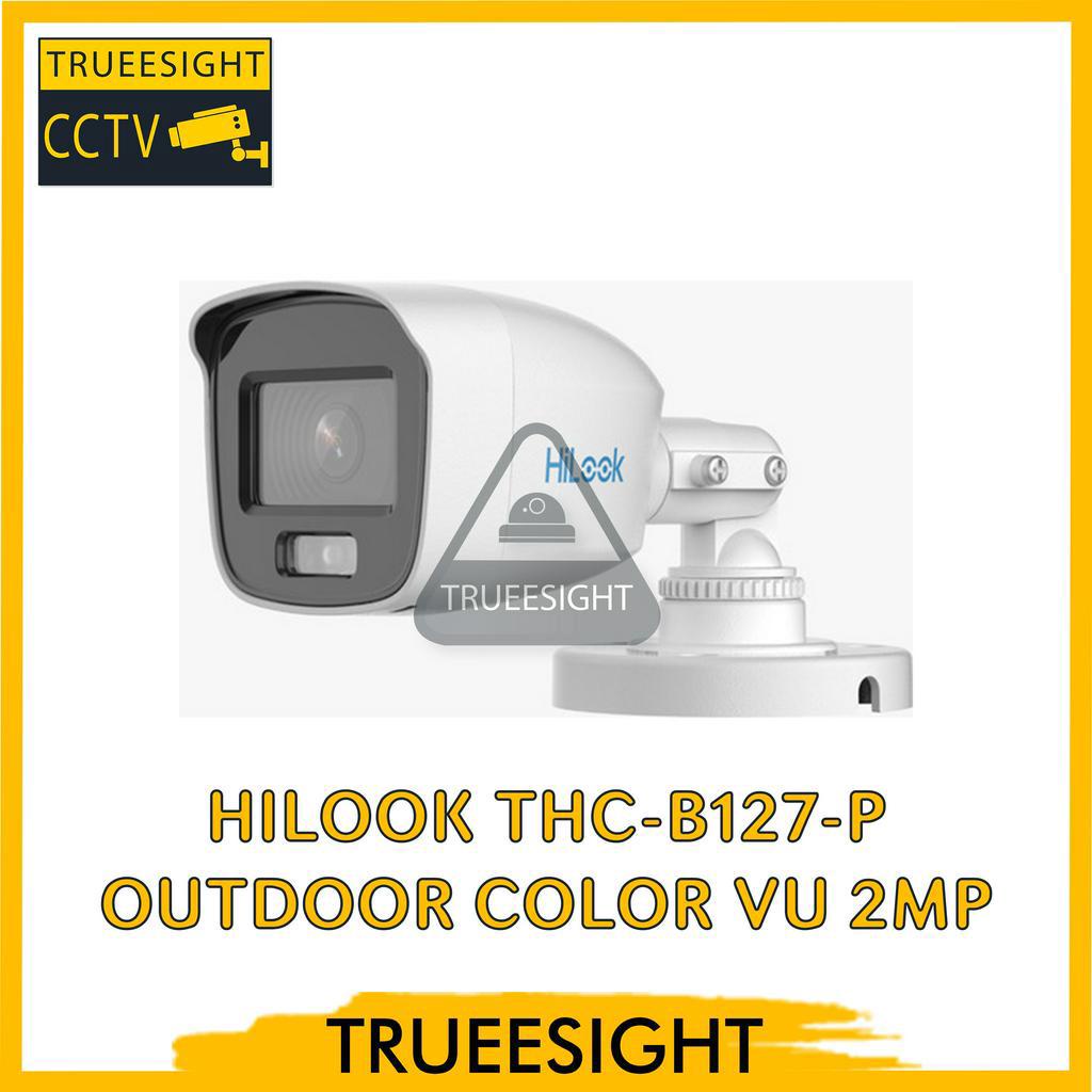 BONUS BNC &amp; DC - CCTV HILOOK FULL COLOR 2MP OUTDOOR THC B127 P ColorVu 24jam