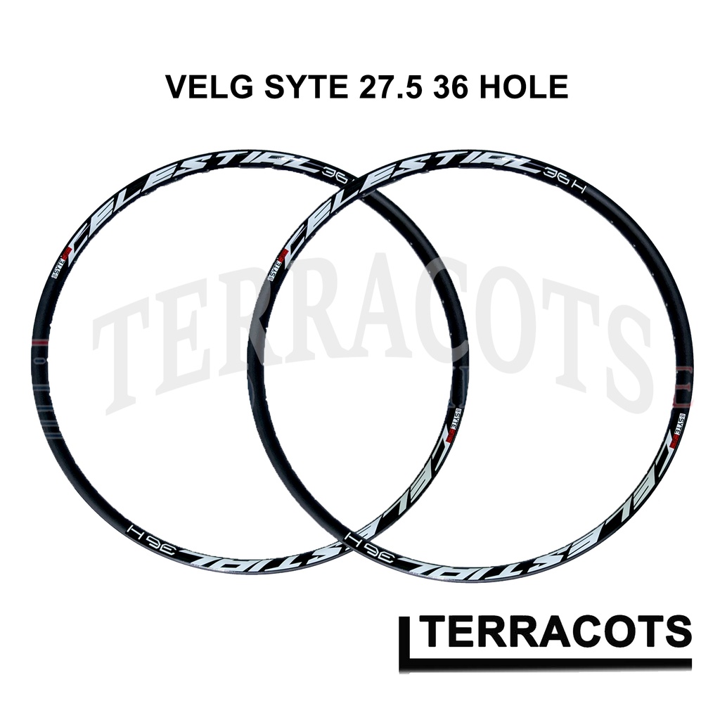 Rims Rim Velg Sepeda SEPASANG 27.5 SYTE CELESTIAL 32 dan 36 H Hole Double Wall Alloy MTB