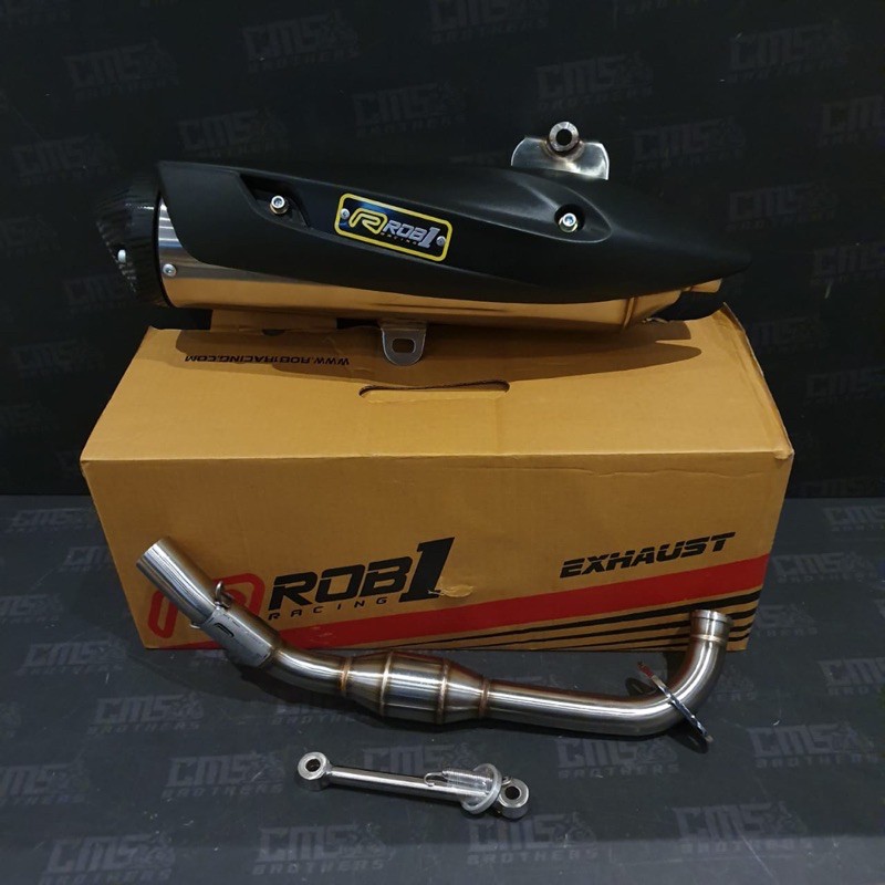 Knalpot Rob1 Robi Standard Racing Megabomb Stainless Yamaha Nmax Original