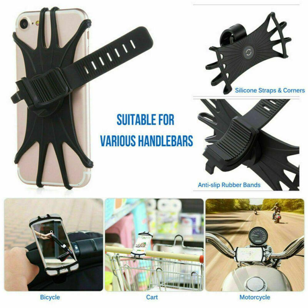 Chookyy360° Bike Phone Holder Rak Stang Silikon Stand Motor Anti shock