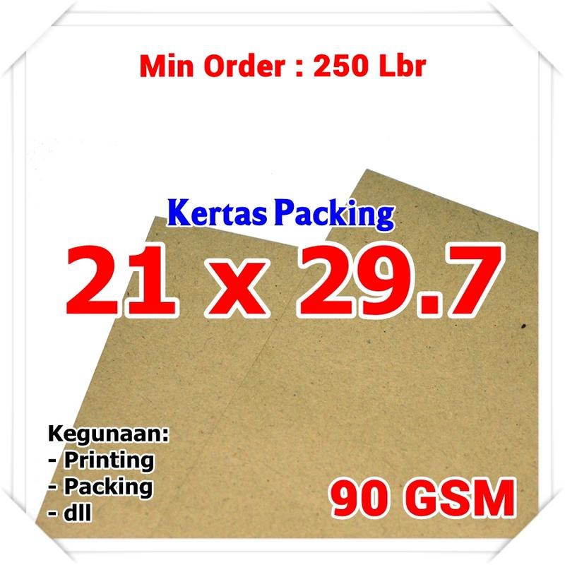 

PAKET - Kertas Packing | Kraft Paper | Bungkus | Coklat | Sack | A4 | 90 Gram