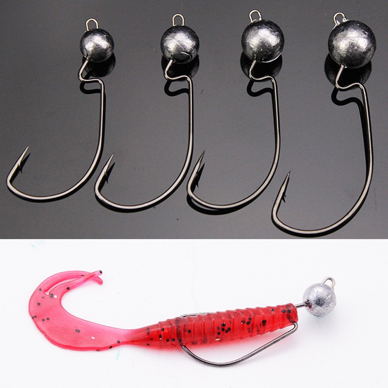 1Pcs Jig Head Fishing Hook Single Kail Pancing 3G 5G 7G 10G Ikan Kait Memancing Umpan Pancing Tackle