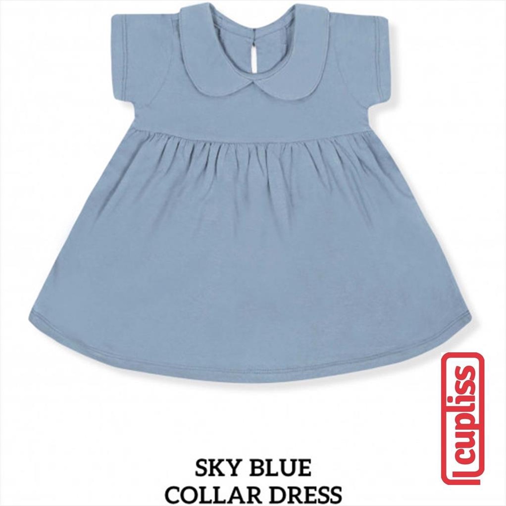 Little Palmerhaus Collar Dress Warna Sky Blue