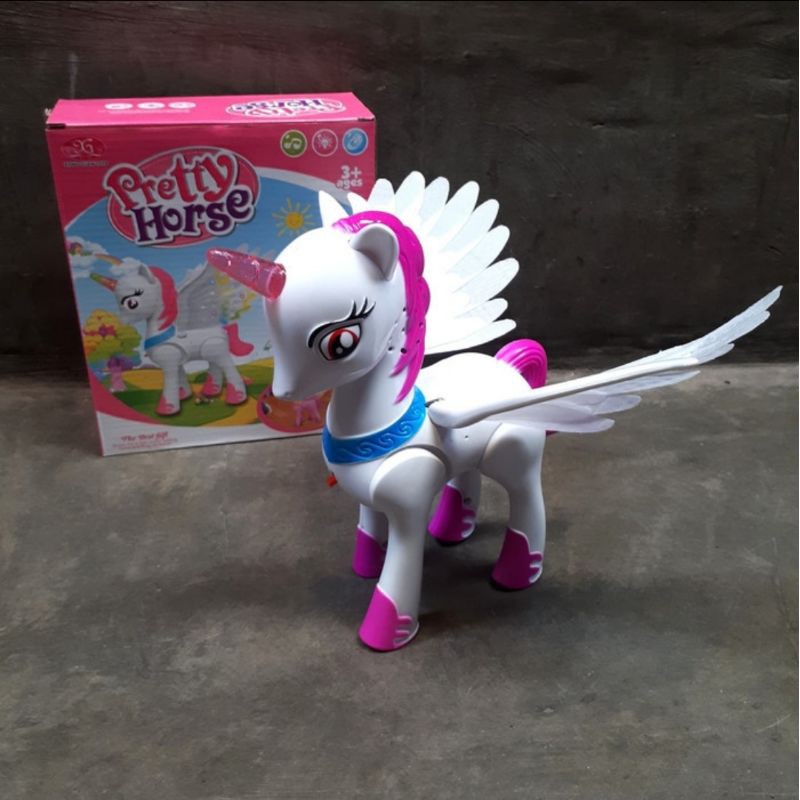 Mainan Kuda Pony Lampu dan Musik / Pretty Pony Horse