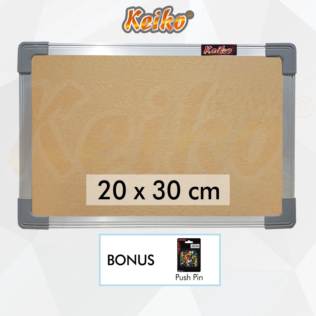 

Baru Softboard / Pin Board / Cork Board / Papan Pengumuman / Mading Gantung Polos Keiko 20 X 30 Cm