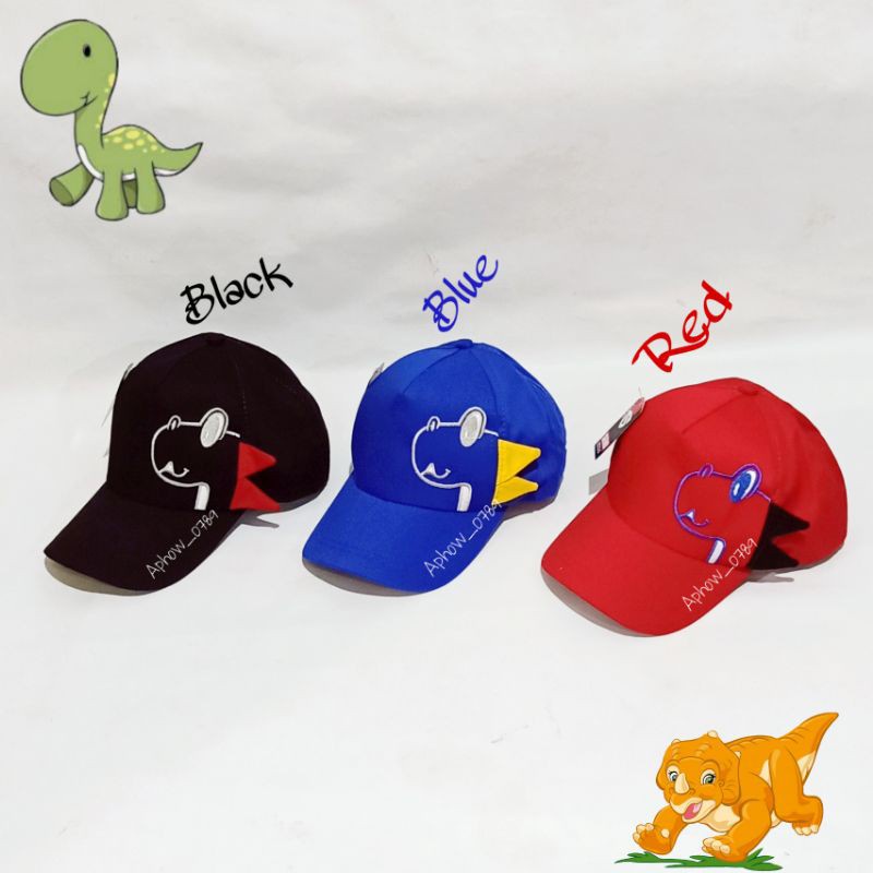 Topi Anak Bordir Dino / Topi Bassball Anak Bordir Dinosaurus Topi murah anak