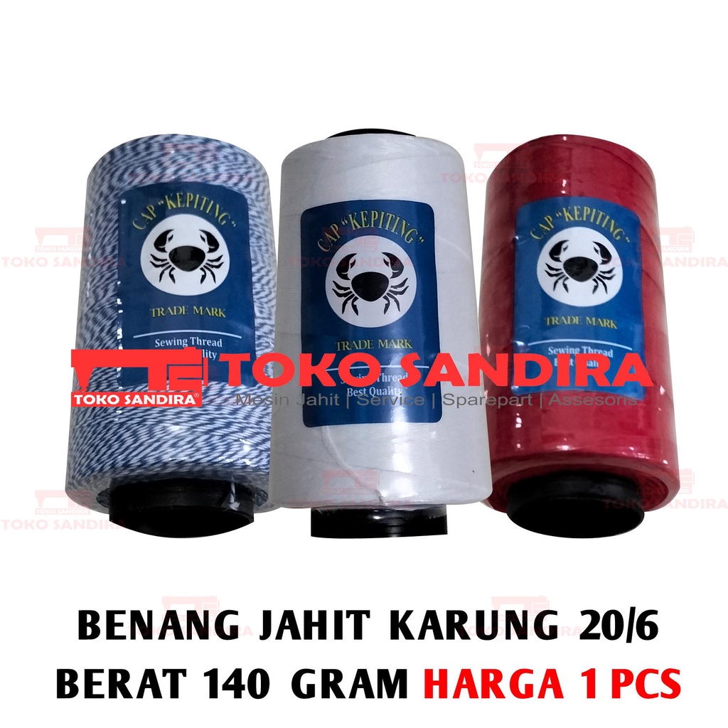 1 PCS Benang Jahit Karung 20/6 140 gram / BENANG JAHIT KARUNG MURAH/BENANG KARUNG/toko alat jahit/ke