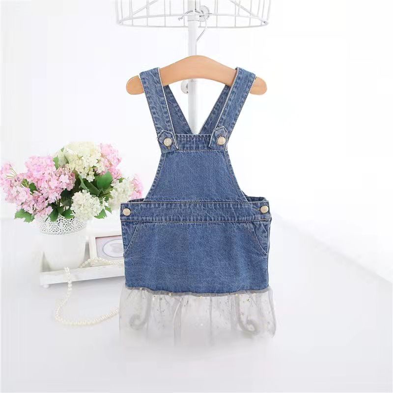 overall rok jeans tile tanpa inner 1 sampai 3 thn