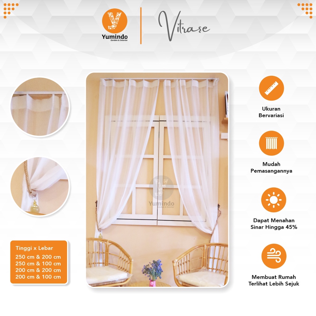 Yumindo Dalaman Daleman Gorden Hordeng Korden Gordyn Gordin Interior Jendela Rumah Blackout Murah Mi