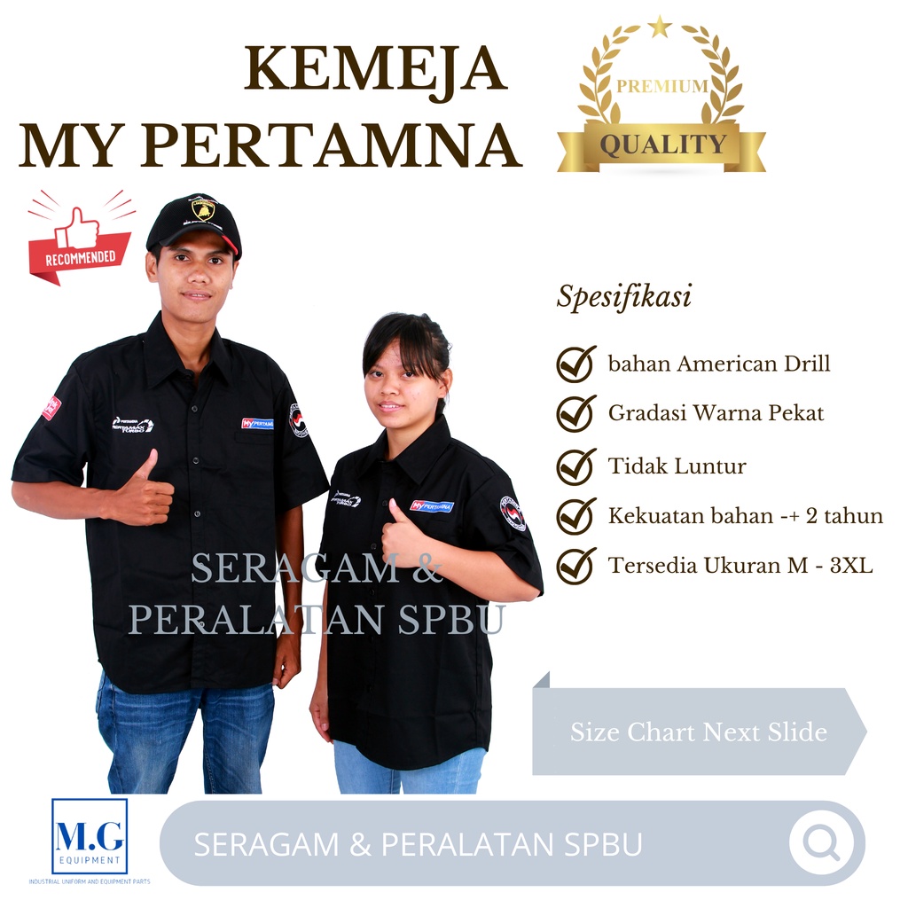 Kemeja My Pertamina Lengan Pendek Pria Wanita