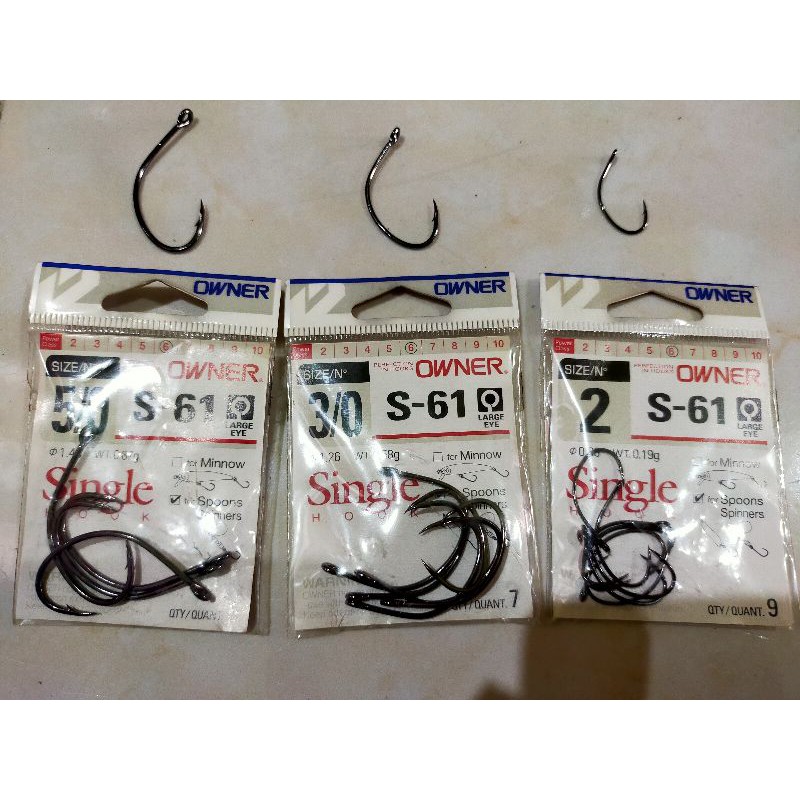 kail owner S-61 no 2 -3/0-5/0