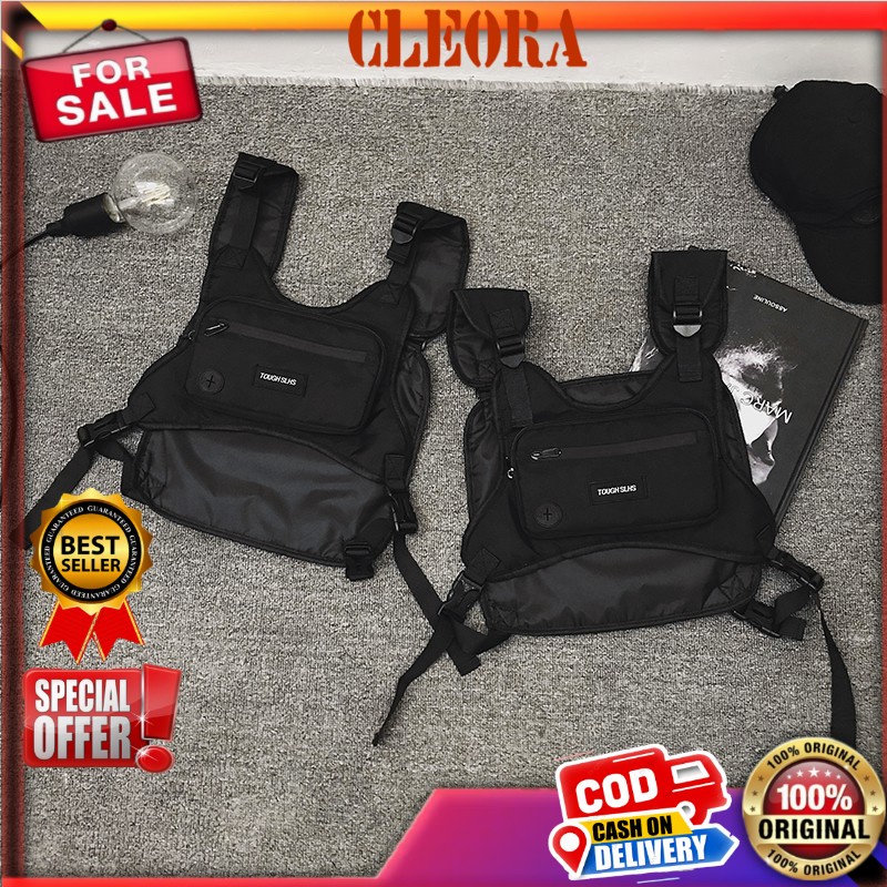 Tas Rompi Motor Pria Chest Bag HAOSHUAI Original Pria Tas Rompi Tas Dada Waterproof  Kekinian Import