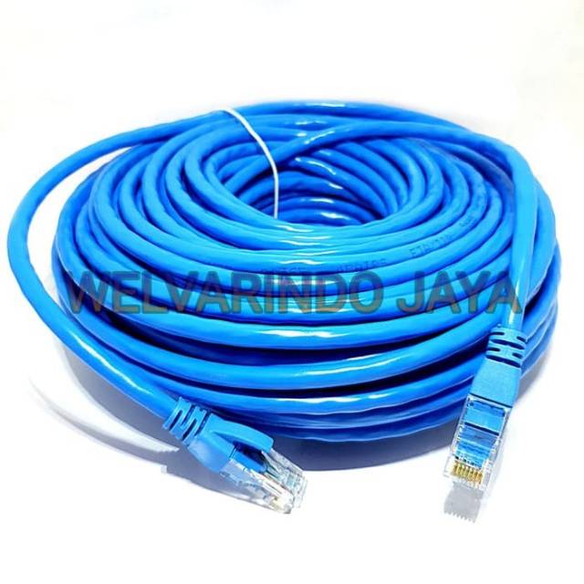 Kabel Lan Utp Rj45 Cat 6 30m Siap Pakai Unt Router Wifi Ke Laptop Ato Pc Dari Stb Ke Router Wifi Indonesia