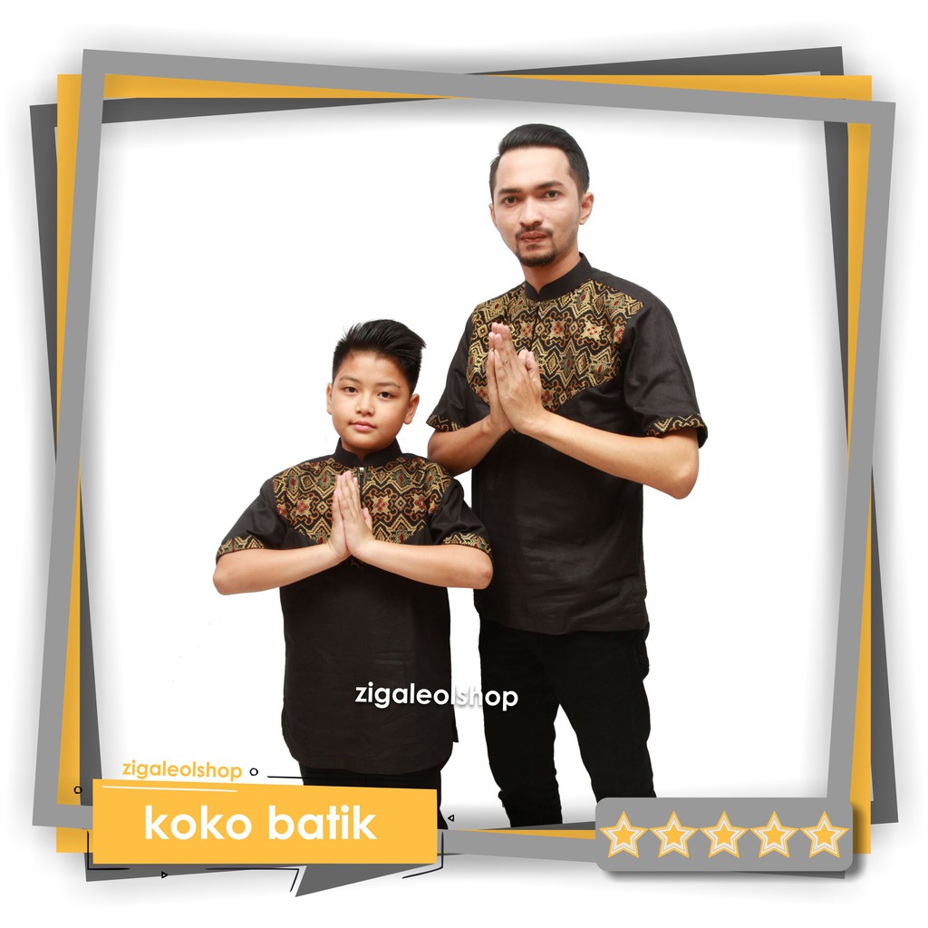KOKO COUPLE Koko Batik Kobasha Hitam-02 (bisa couple)