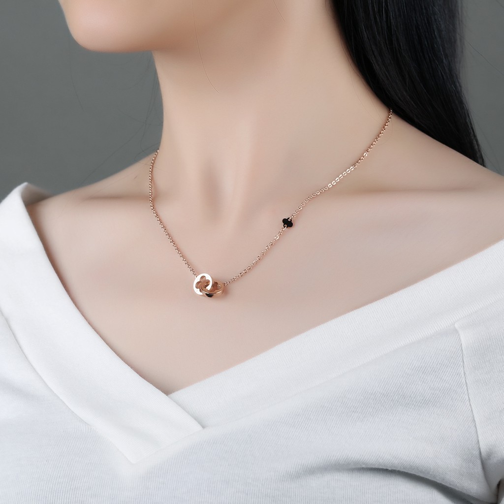 [New] Kalung fashion aksesoris titanium mini korea hadiah wanita cewek 316L anti karat KK088