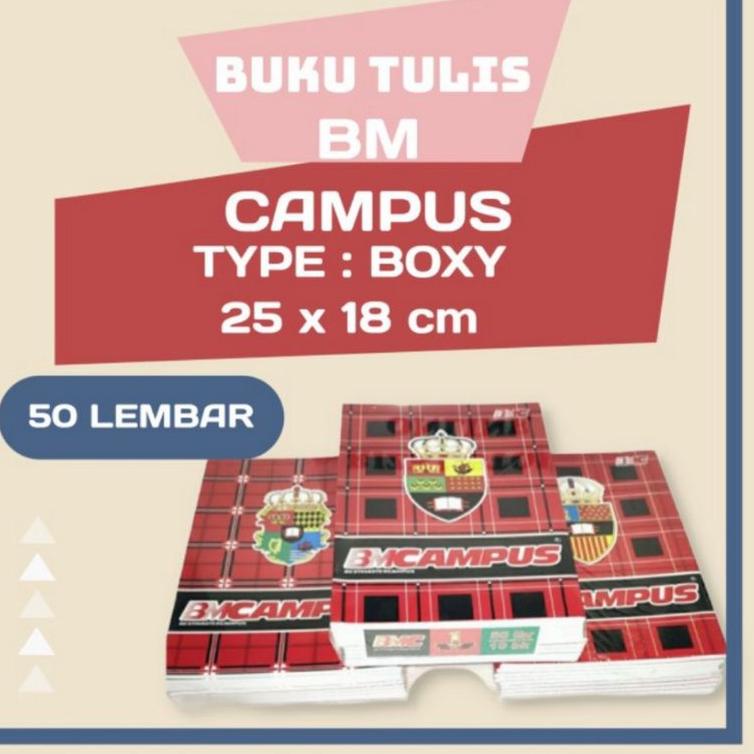 

⸨MoL ♞⸩ Buku tulis Bmc campus isi 50 lembar ( 10 buku ) //Harga special