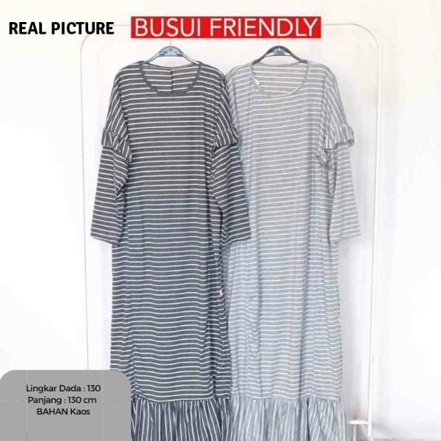 (COD) Gamis Salur Jumbo Fit XXL LD 140cm Rumbai Tangan Bawah