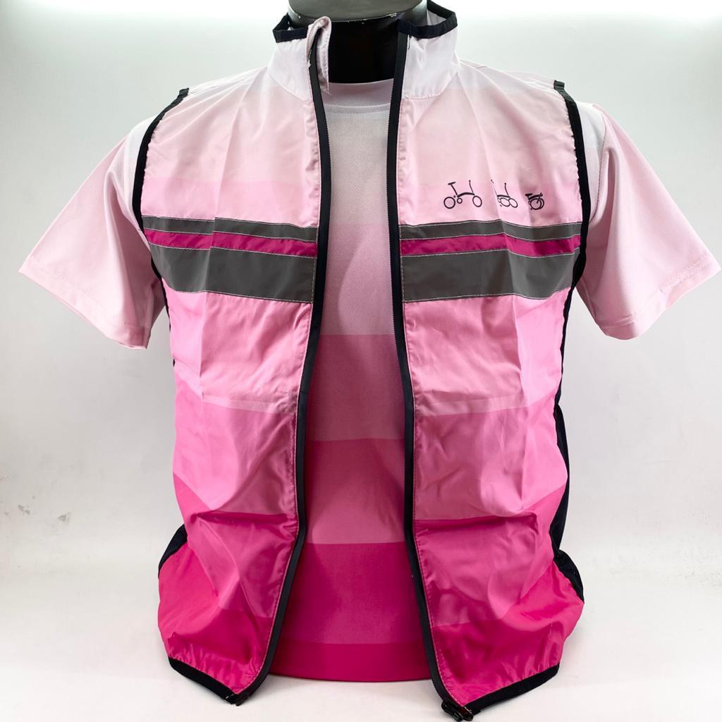 PAKET Vest Rompi Sepeda Lipat dan Baju Jersey Dri Fit Olahraga Gowes Pria dan Wanita