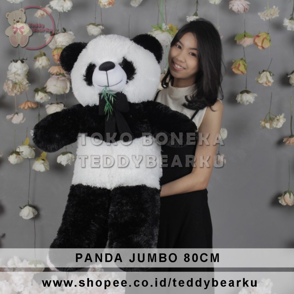 TERMURAH! BONEKA PANDA BERUANG TEDDY BEAR JUMBO 80CM LUCU BESAR