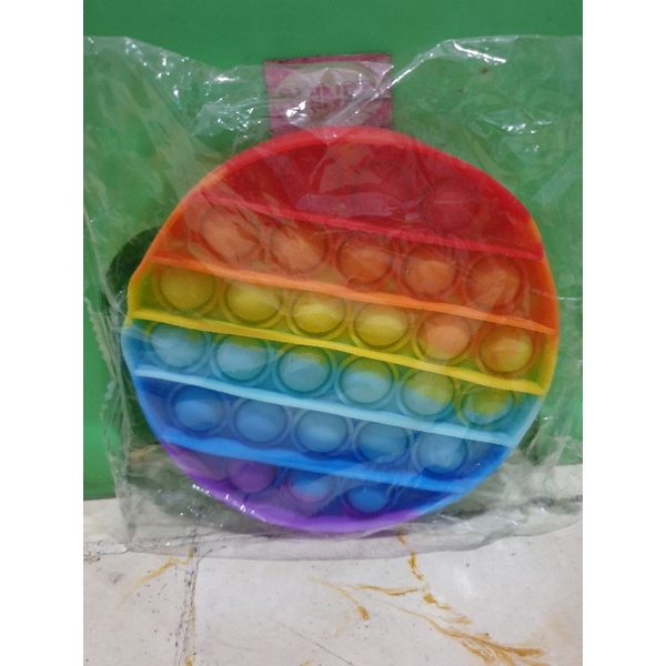 POP IT Rainbow Murah Mainan Pop it Tiktok-Round Rainbow