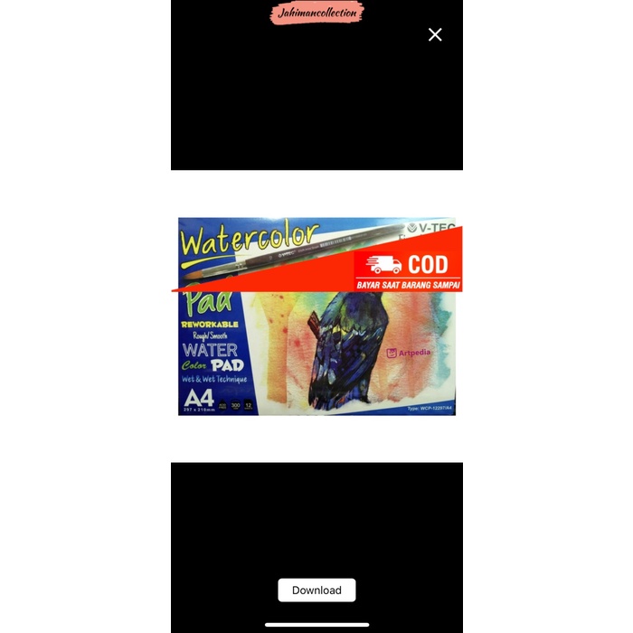 

✨ BISA COD ✨ Water color pad a4 vtec buku