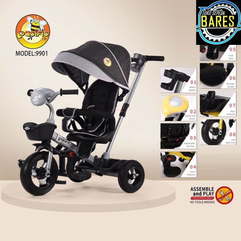 Sepeda Roda Tiga Anak Pacific JR PT-9901 / Tricycle