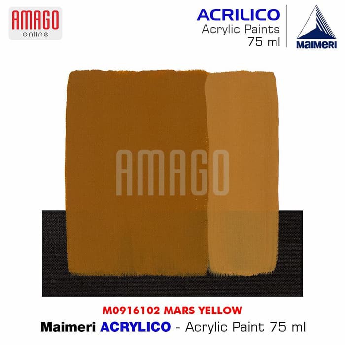 Cat Akrilik Lukis MAIMERI Acrilico - Acrylic Paint - Mars Yellow - 75ml - M0916102
