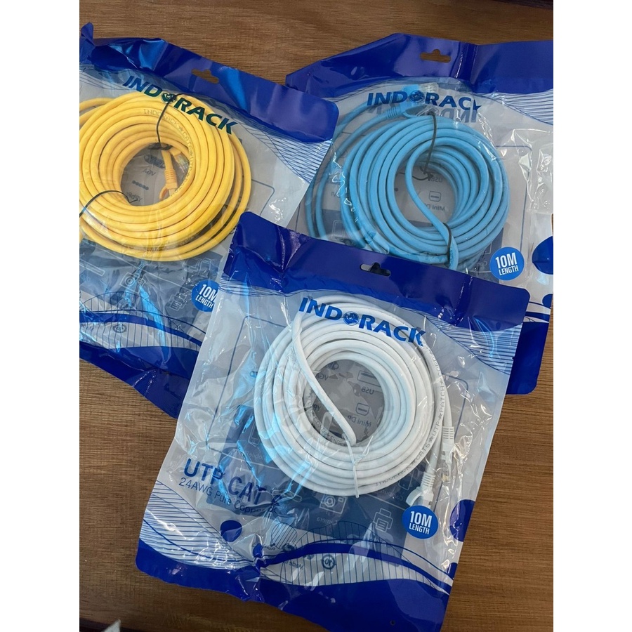 INDORACK Patch Cord CAT6 KABEL LAN Utp 10 Meter RJ45 Networking