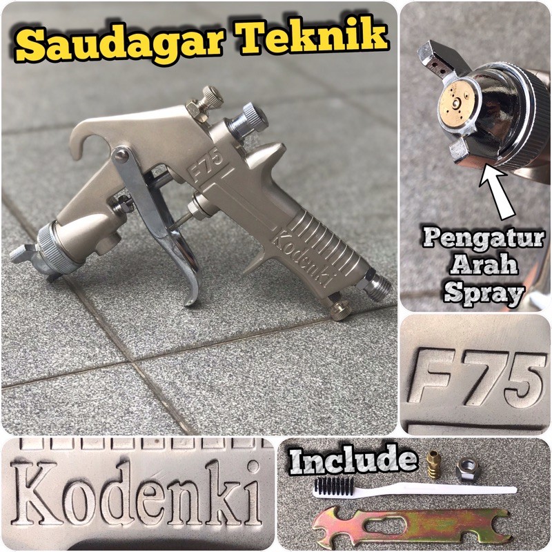 Spray Gun Kodenki F75G F75 G F75S F75 S Gun Only