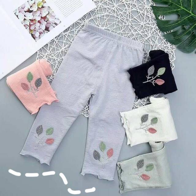 KA022 Legging Stocking Bayi Impor Adem Anti Nyamuk MOTIF DAUN