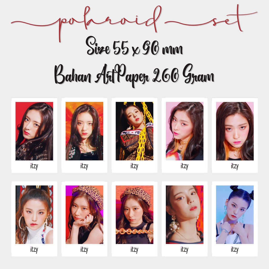 Polaroid Kpop Photocard Card Foto Kpop Itzy Different