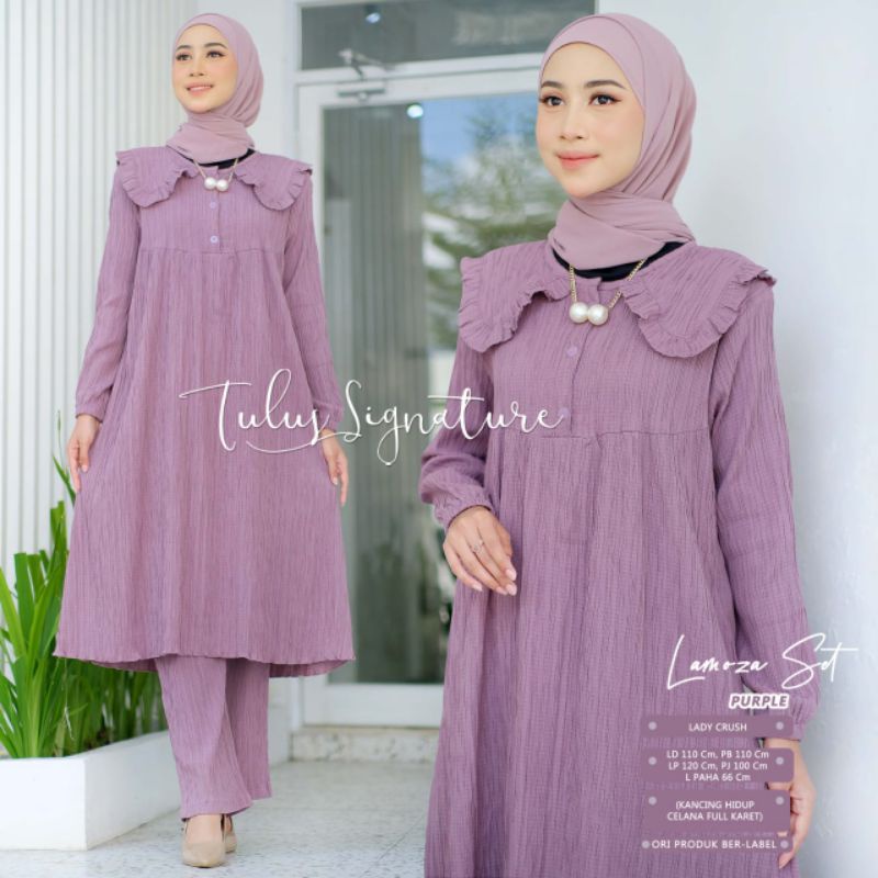 LAMOZA SET BY TULUS SIGNATURE (ONE SET WANITA) Set muslimah polos modern rekomended