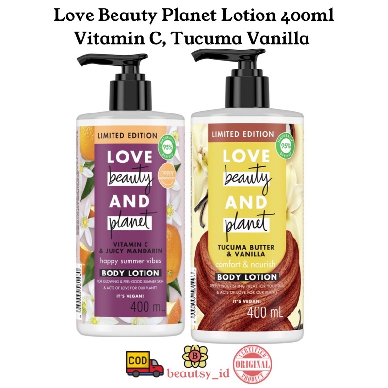 Love Beauty And Planet Body Lotion Limited Edition Tucuma Butter Vanilla 400ml - ORIGINAL COD