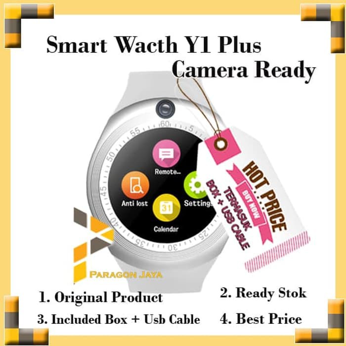 Smart Watch DZ11 Plus / JAM PINTAR Smartwatch Y1 Plus Camera Putih