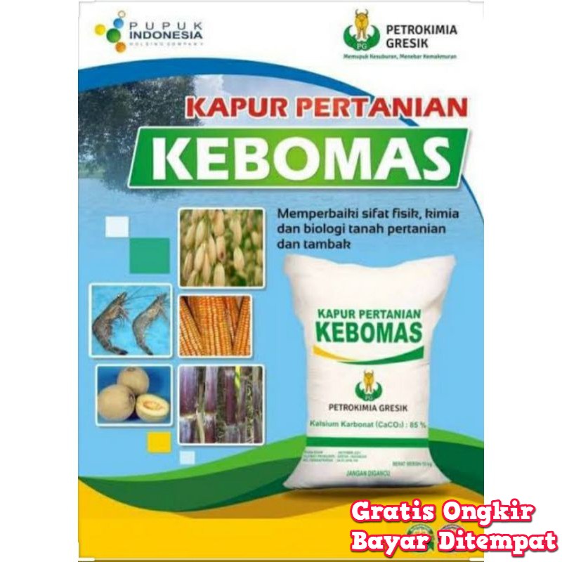 Pupuk Kapur Pertanian Kaptan Dolomit Dolomite KEBOMAS repack 250gram